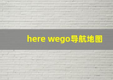 here wego导航地图